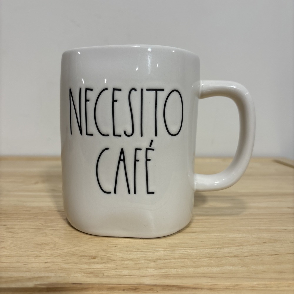 Rae Dunn Necesito Cafe Coffee Tea Mug Farmhouse Minimalist Artesian Collection